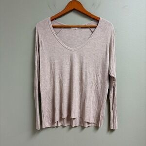 JOAH BROWN Womens Ribbed Long Sleeve Shirt One Size Stretch Casual Made in USA